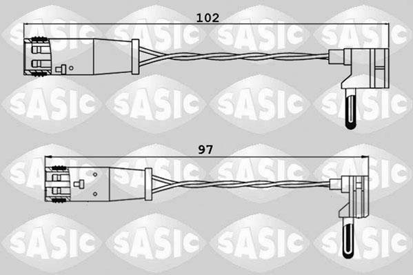 Sasic 6236033 - Сигнализатор, износ тормозных колодок autodif.ru
