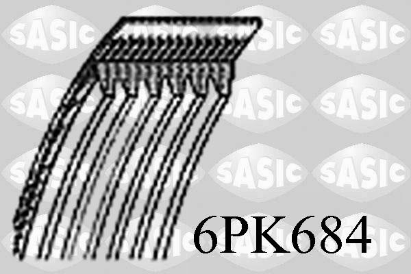 Sasic 6PK684 - Поликлиновой ремень autodif.ru