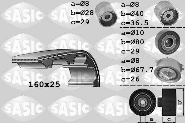 Sasic 1756059 - Комплект зубчатого ремня ГРМ autodif.ru
