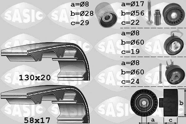Sasic 1756051 - Комплект зубчатого ремня ГРМ autodif.ru