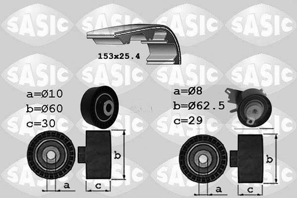 Sasic 1750028 - Комплект зубчатого ремня ГРМ autodif.ru