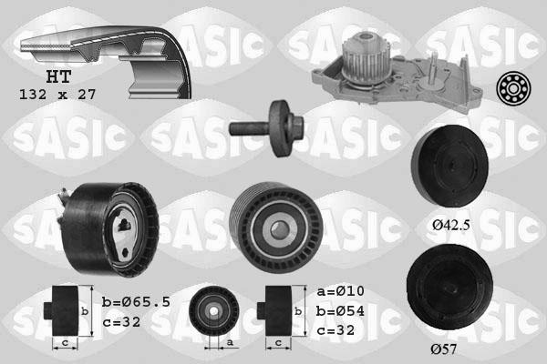 Sasic 3904035 - Водяной насос + комплект зубчатого ремня ГРМ autodif.ru
