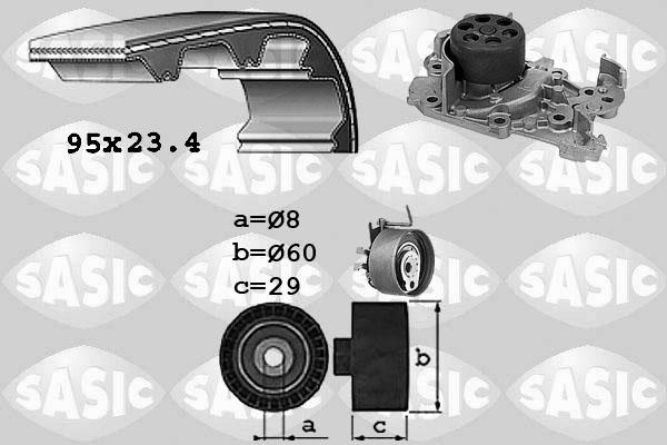Sasic 3904029 - Водяной насос + комплект зубчатого ремня ГРМ autodif.ru