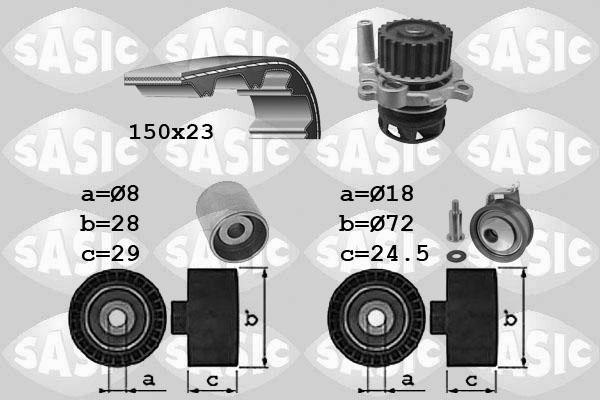 Sasic 3906062 - Водяной насос + комплект зубчатого ремня ГРМ autodif.ru