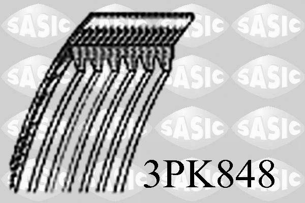 Sasic 3PK848 - Поликлиновой ремень autodif.ru
