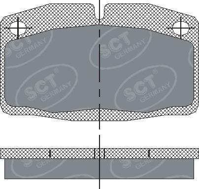 SCT-MANNOL SP 105 PR - Тормозные колодки, дисковые, комплект autodif.ru