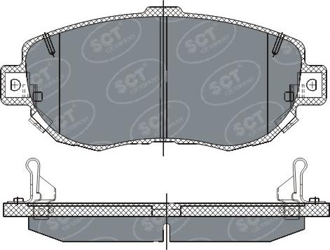 SCT-MANNOL SP261 - Тормозные колодки, дисковые, комплект autodif.ru