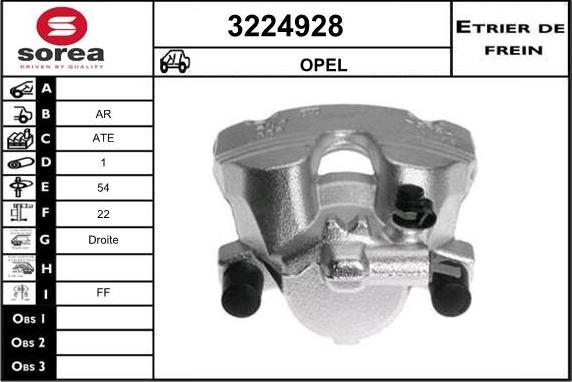 Sera 3224928 - Тормозной суппорт autodif.ru