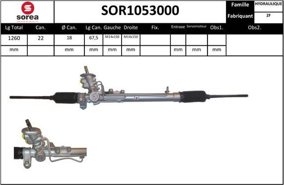 Sera SOR1053000 - Рулевой механизм, рейка autodif.ru