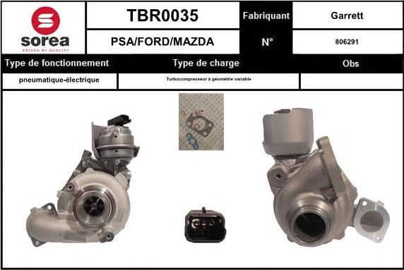 Sera TBR0035 - Турбина, компрессор autodif.ru