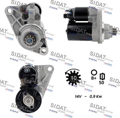 Sidat S12BH0176 - Стартер autodif.ru