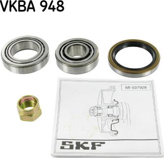 SKF VKBA 948 - Комплект подшипника ступицы колеса autodif.ru