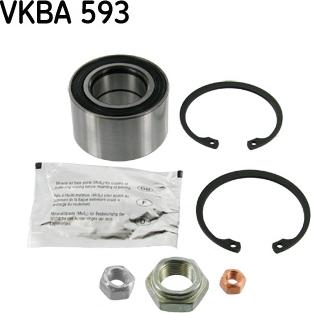 SKF VKBA 593 - Комплект подшипника ступицы колеса autodif.ru