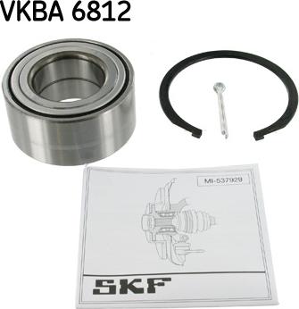 SKF VKBA 6812 - Комплект подшипника ступицы колеса autodif.ru