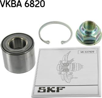 SKF VKBA 6820 - Комплект подшипника ступицы колеса autodif.ru