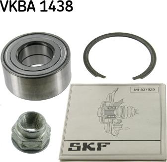 SKF VKBA 1438 - Комплект подшипника ступицы колеса autodif.ru
