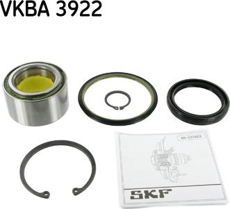 SKF VKBA 3922 - Комплект подшипника ступицы колеса autodif.ru