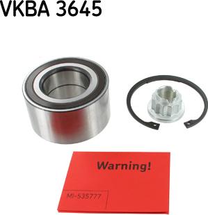 SKF VKBA 3645 - Комплект подшипника ступицы колеса autodif.ru