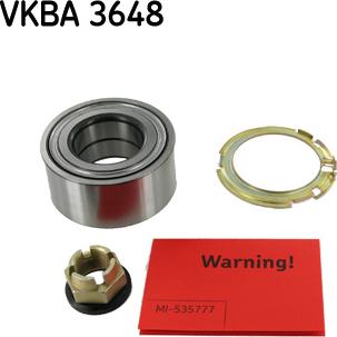 SKF VKBA 3648 - Комплект подшипника ступицы колеса autodif.ru