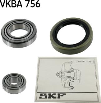 SKF VKBA 756 - Комплект подшипника ступицы колеса autodif.ru