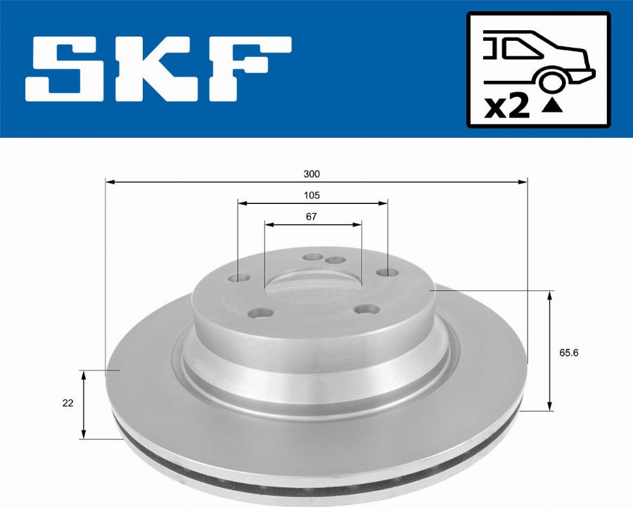 SKF VKBD 90118 V2 - Тормозной диск autodif.ru