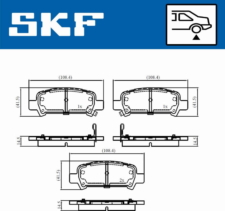 SKF VKBP 90907 A - Тормозные колодки, дисковые, комплект autodif.ru