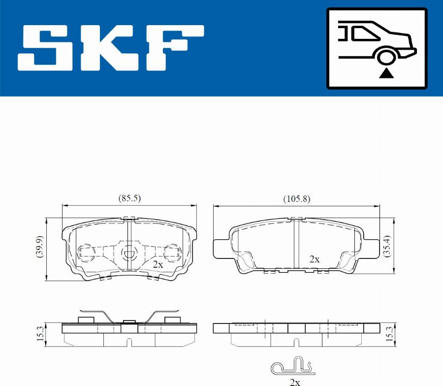 SKF VKBP 90416 A - Тормозные колодки, дисковые, комплект autodif.ru