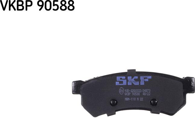 SKF VKBP 90588 - Тормозные колодки, дисковые, комплект autodif.ru