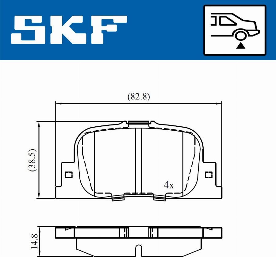 SKF VKBP 90658 - Тормозные колодки, дисковые, комплект autodif.ru