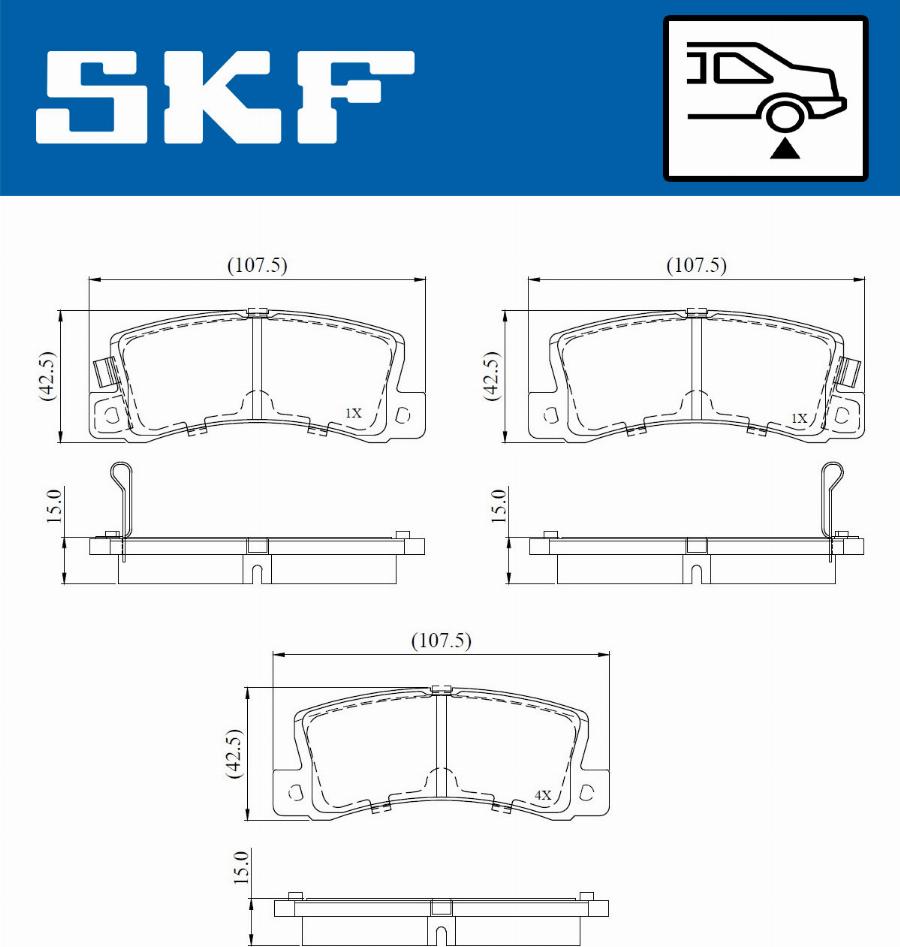 SKF VKBP 90873 A - Тормозные колодки, дисковые, комплект autodif.ru