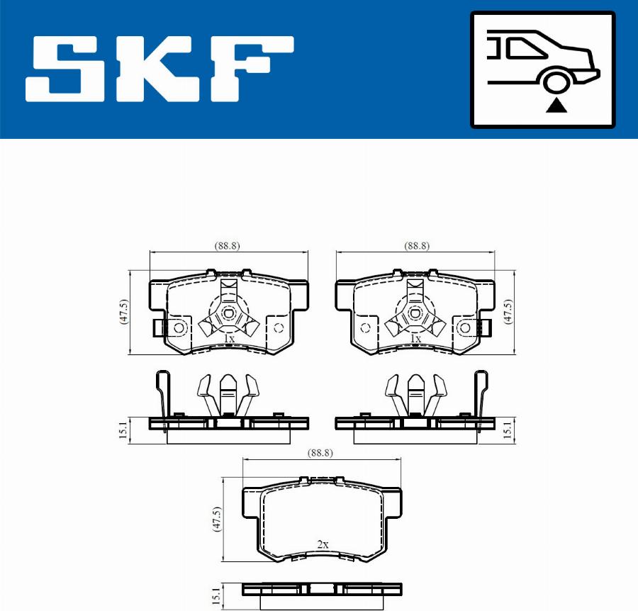 SKF VKBP 90397 A - Тормозные колодки, дисковые, комплект autodif.ru