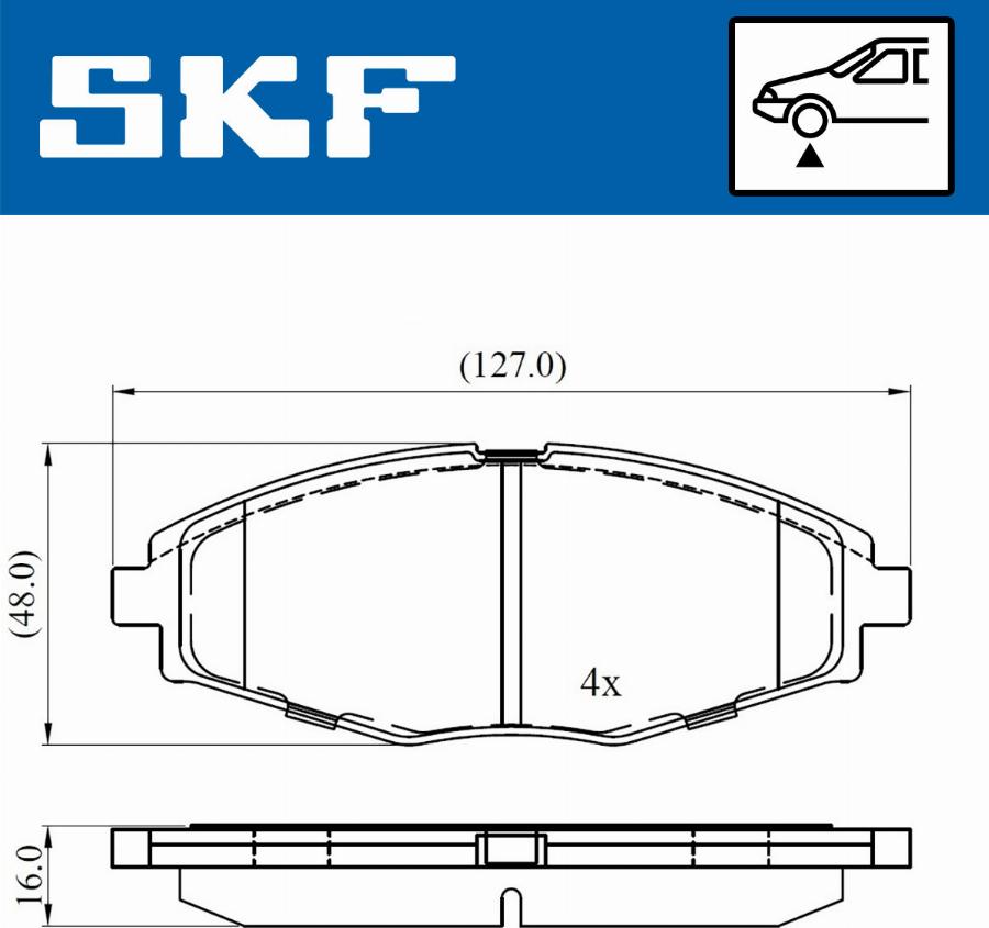 SKF VKBP 80532 - Тормозные колодки, дисковые, комплект autodif.ru