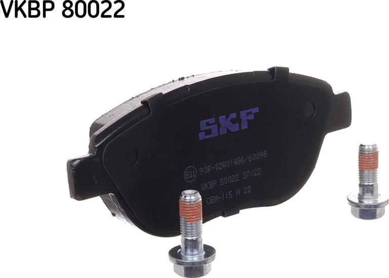 SKF VKBP 80022 - Тормозные колодки, дисковые, комплект autodif.ru