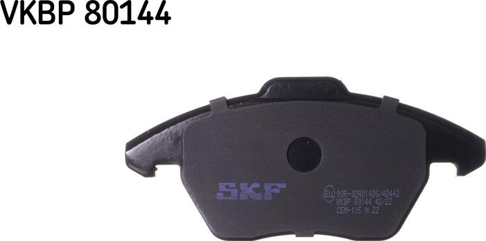 SKF VKBP 80144 - Тормозные колодки, дисковые, комплект autodif.ru