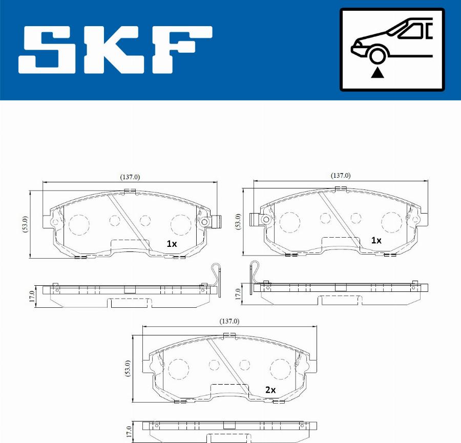 SKF VKBP 80175 A - Тормозные колодки, дисковые, комплект autodif.ru