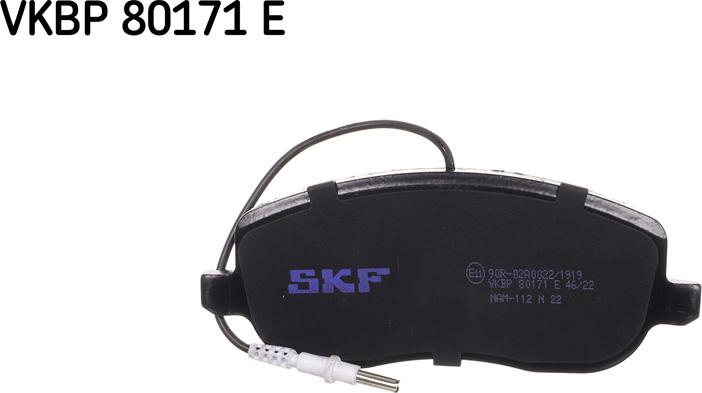 SKF VKBP 80171 E - Тормозные колодки, дисковые, комплект autodif.ru
