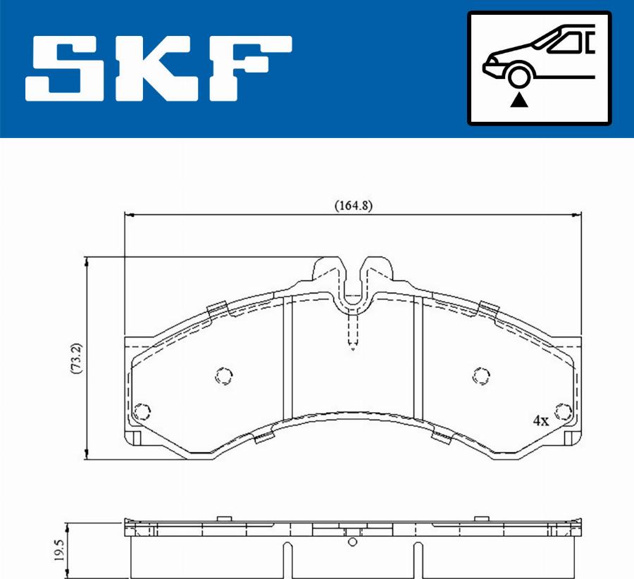 SKF VKBP 80251 - Тормозные колодки, дисковые, комплект autodif.ru