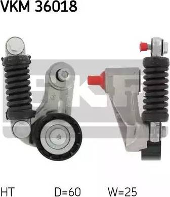 SKF VKM 36018 - Натяжитель, поликлиновый ремень autodif.ru