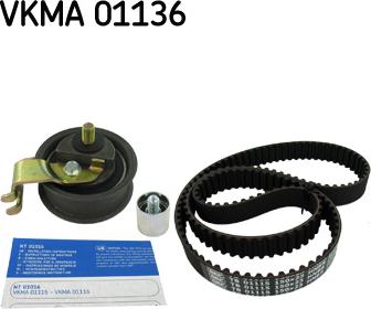 SKF VKMA 01136 - Комплект зубчатого ремня ГРМ autodif.ru