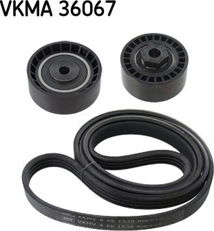 SKF VKMA 36067 - Поликлиновый ременный комплект autodif.ru