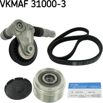 SKF VKMAF 31000-3 - Поликлиновый ременный комплект autodif.ru