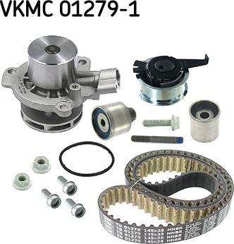 SKF VKMC 01279-1 - Водяной насос + комплект зубчатого ремня ГРМ autodif.ru