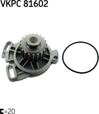 SKF VKPC 81602 - Водяной насос autodif.ru