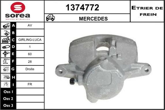 SNRA 1374772 - Тормозной суппорт autodif.ru