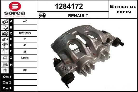 SNRA 1284172 - Тормозной суппорт autodif.ru