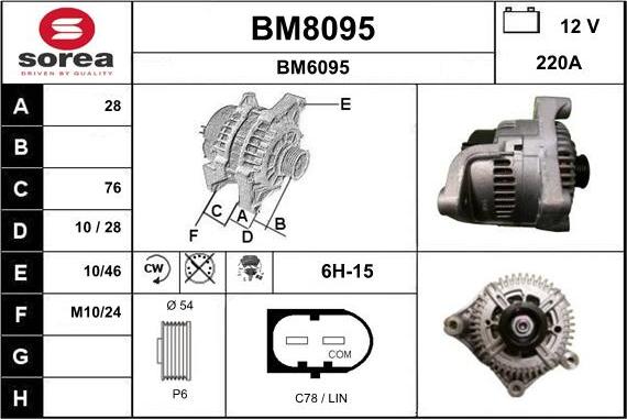 SNRA BM8095 - Генератор autodif.ru