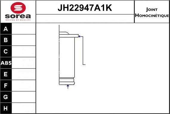 SNRA JH22947A1K - Шарнирный комплект, ШРУС, приводной вал autodif.ru