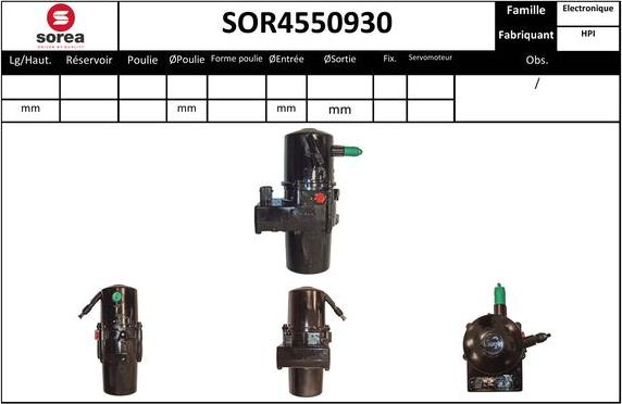 SNRA SOR4550930 - Гидравлический насос, рулевое управление, ГУР autodif.ru