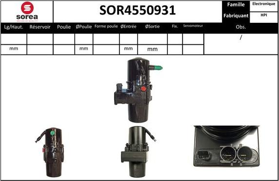 SNRA SOR4550931 - Гидравлический насос, рулевое управление, ГУР autodif.ru