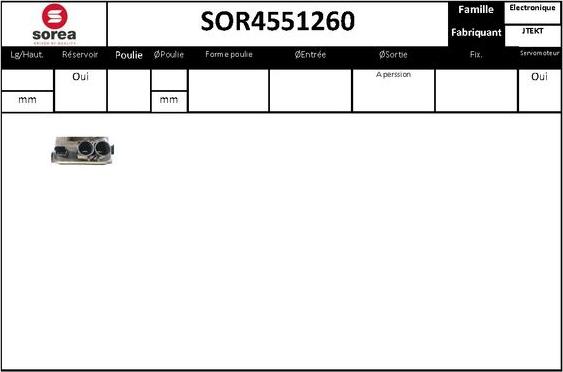 SNRA SOR4551260 - Гидравлический насос, рулевое управление, ГУР autodif.ru